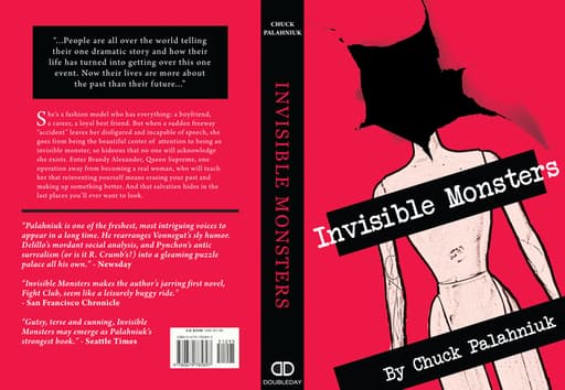 Alternative Book Cover designed by a fan of the book Invisible Monsters Alternative Book Cover designed by a fan of the book
