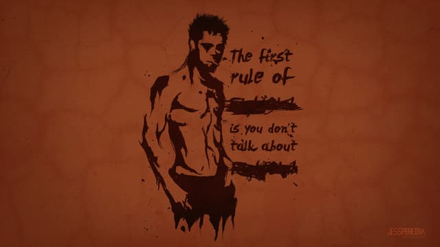 Draw of Tyler Durden with the most popular sentence of the novel Draw of Tyler Durden with the most popular sentence of the novel